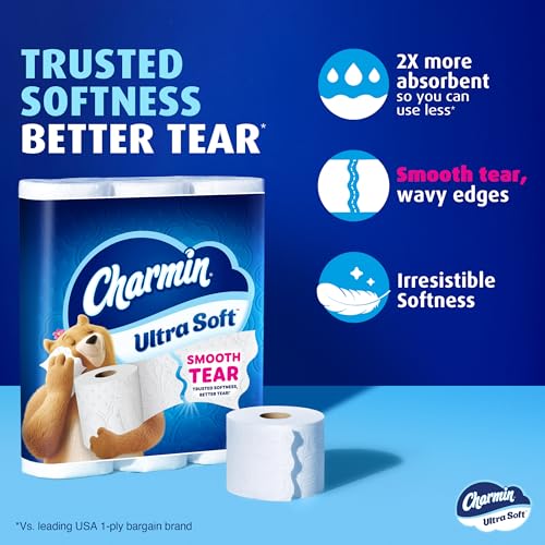 Thumbnail 1 de Charmin Ultra Soft Toilet Paper, 12 Mega Rolls (24 Regular Rolls) - 2-Ply Comfort & High Absorbency