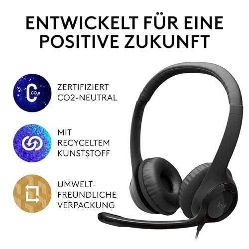 Thumbnail 10 de Logitech H390 Kopfhörer mit Mikrofon – USB-Headset für klare Gespräche und hohen Tragekomfort