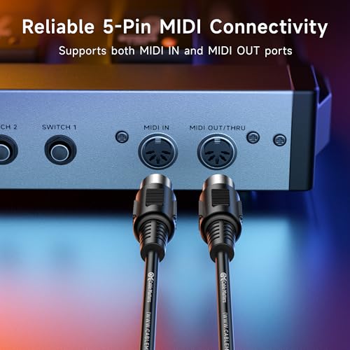Detalle de Cable Matters 5 Pin DIN MIDI Cable (2-Pack) – 1.8m