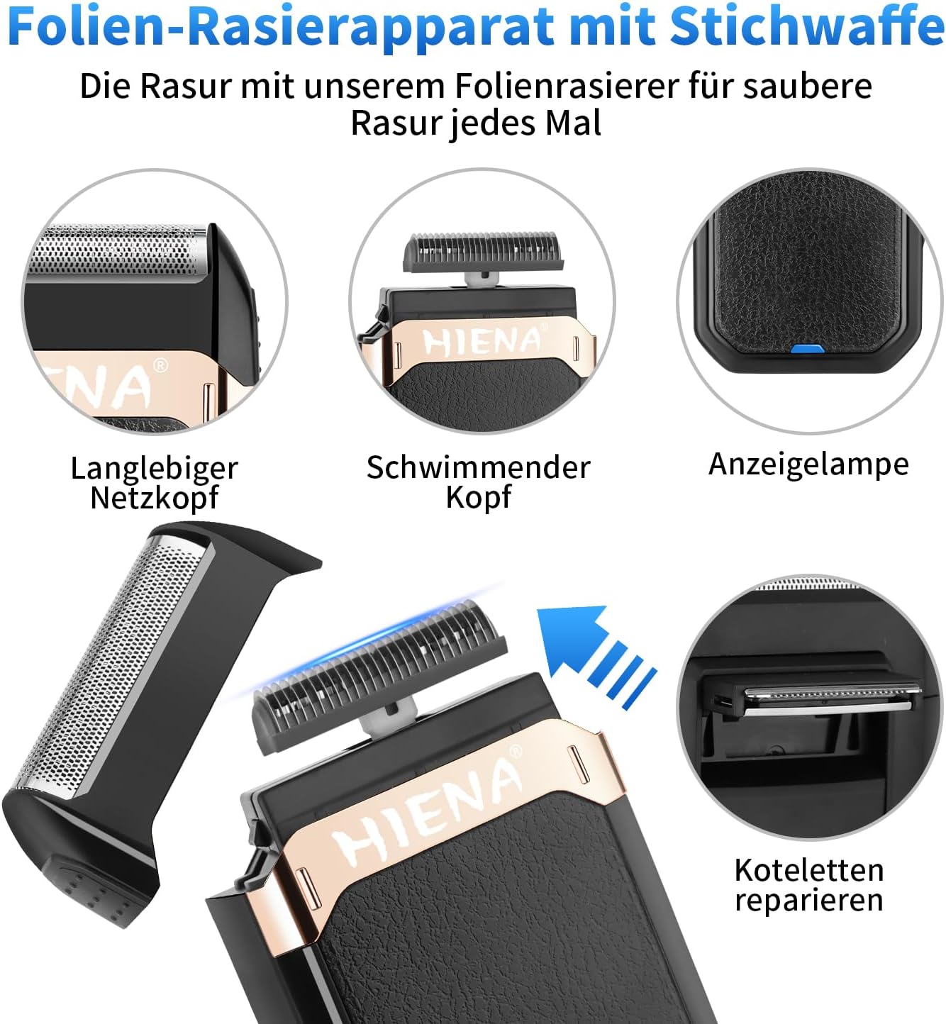 Detalle de HIENA PRO Profi Haarschneidemaschine 150 Min Laufzeit
