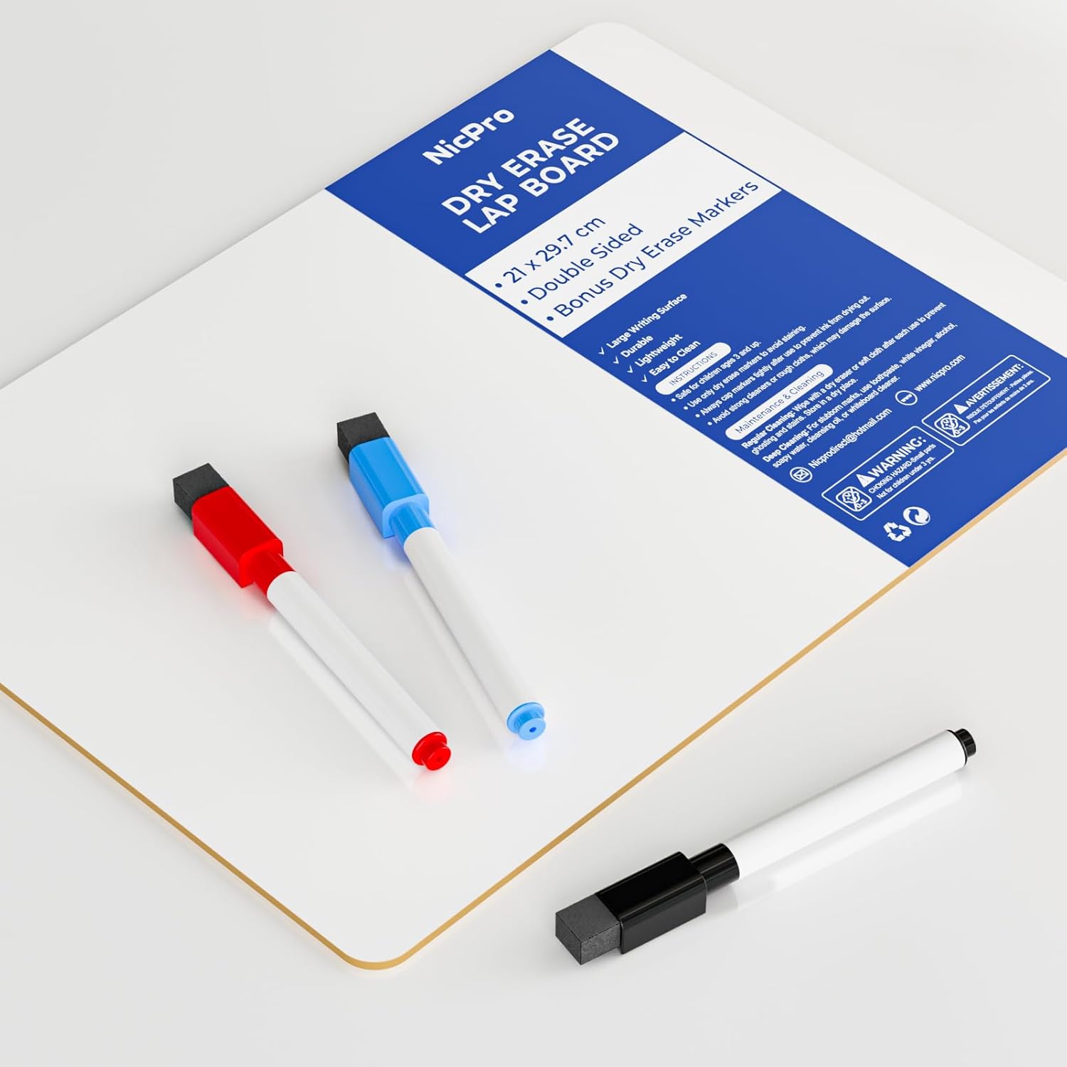 Thumbnail 5 de Nicpro Tableau blanc A4 22 x 30 cm 📝