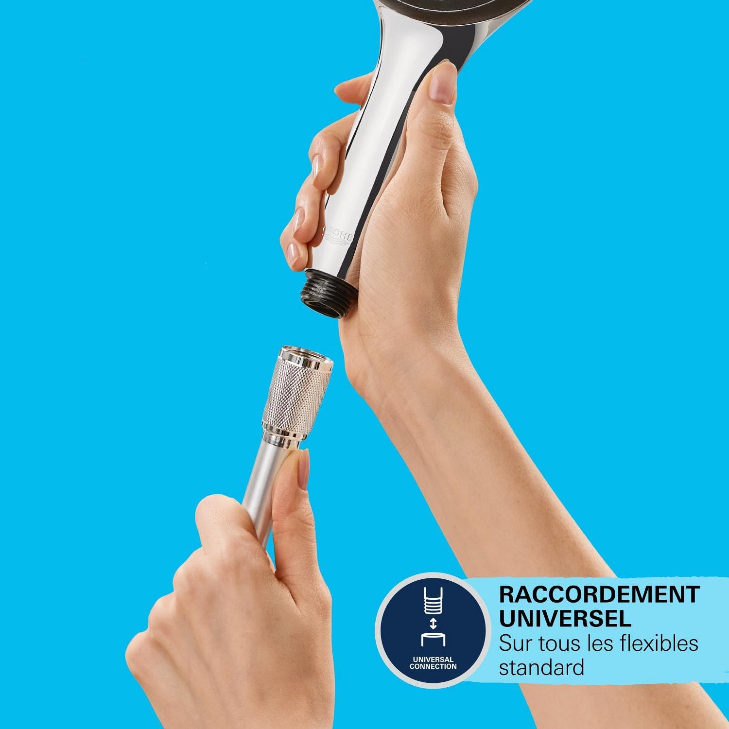 Thumbnail 5 de GROHE Vitalio Joy 110 – Pommeau de douche rond 3 jets, 11 cm, chromé, économie d'eau