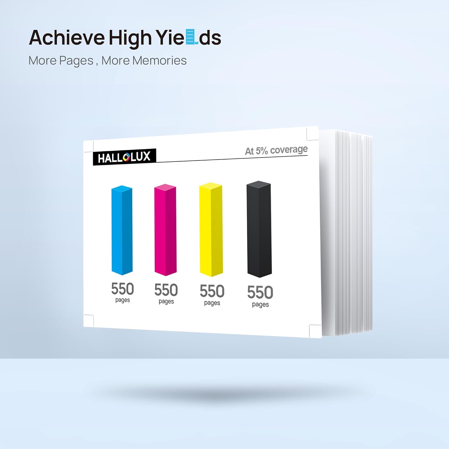Detalle de HALLOLUX LC-203/LC-201 XL-Compatible Ink Cartridges, 10-Pack for Brother