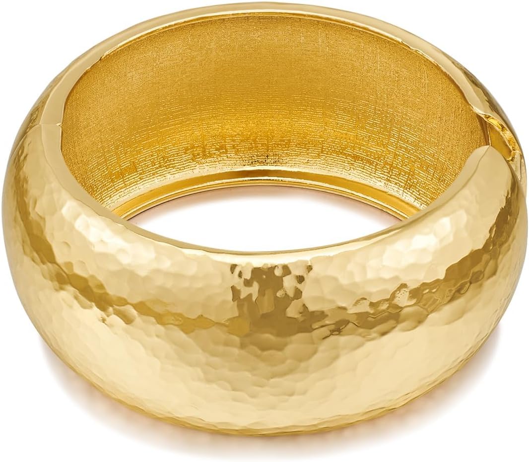 Thumbnail 6 de HolidayQbee Damen Armreif „Gold/Silber“ mit Facettenschliff & Klappverschluss – breite Statement Manschette