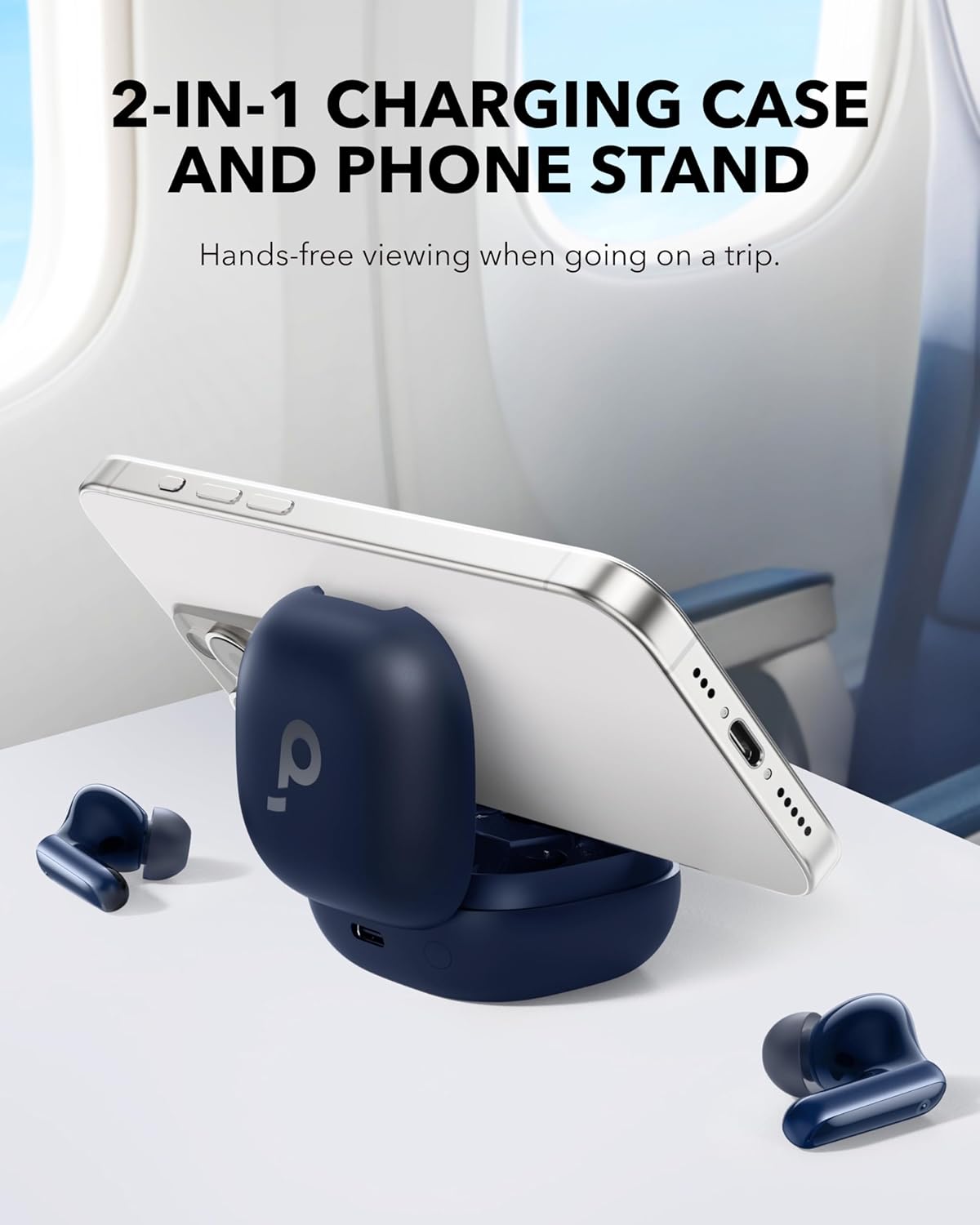 Thumbnail 1 de Soundcore P40i by Anker: Adaptive ANC Wireless Earbuds with Heavy Bass, 60-Hour Battery, and 2-in-1 Case/Phone Stand