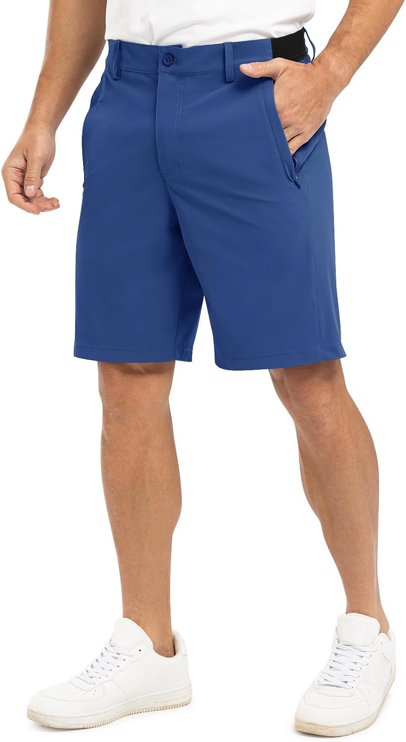 Detalle de TBMPOY Men's 9" Stretch Quick-Dry Golf Shorts: Lightweight, Breathable Short for Work, Travel, and Casual Dress