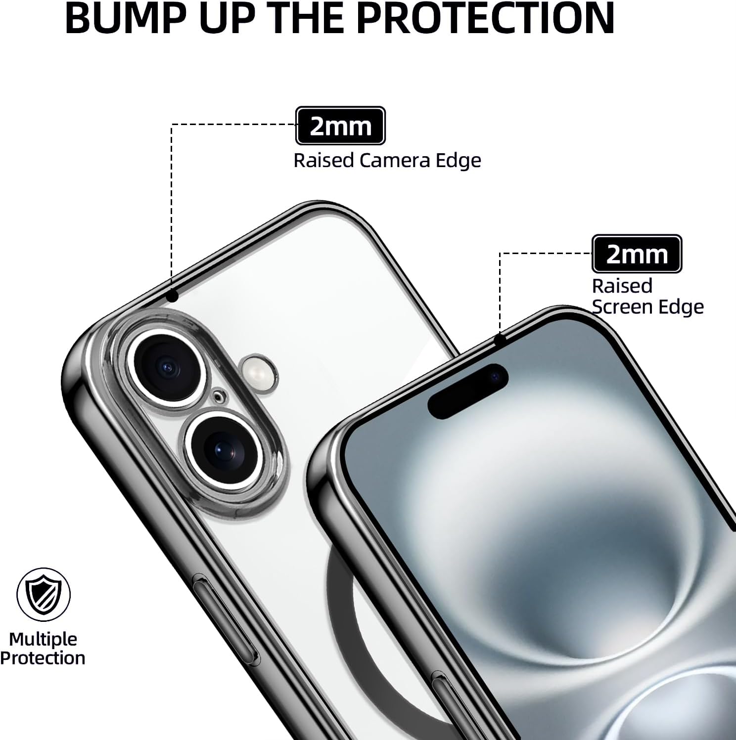 Detalle de Oelrstfe Cover Magnetica Trasparente con Cordino per iPhone 17 – Protezione sottile e stile magnetico