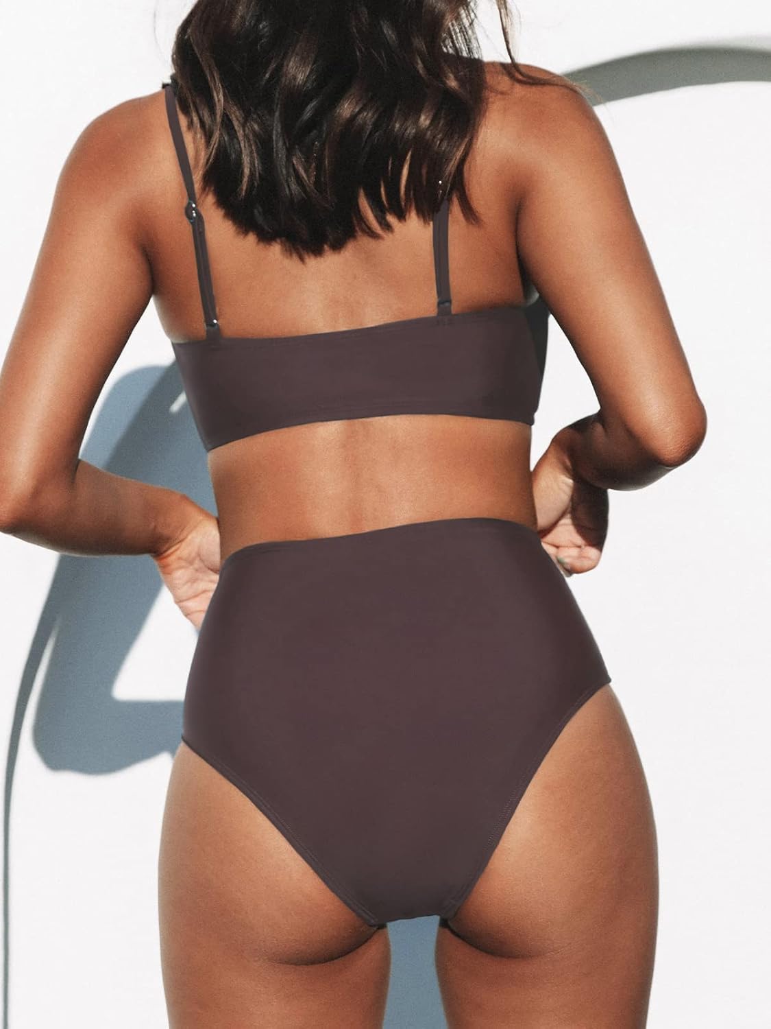 Thumbnail 1 de CUPSHE Damen Bikini-Set Crossover Bustier mit High-Waist-Hose (zweiteilig)