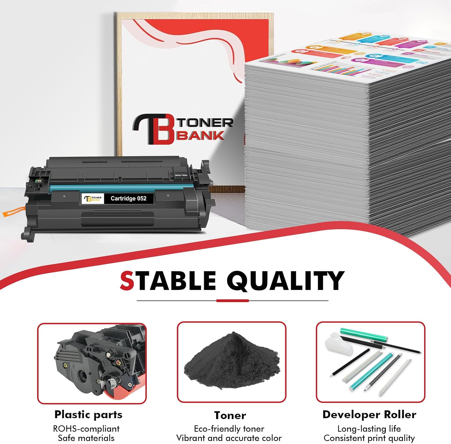 Detalle 1 de Toner Bank 052 Black Toner Cartridge, 2-Pack for Canon imageCLASS Printers