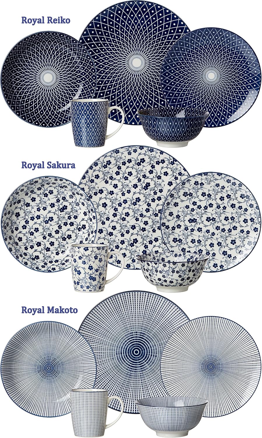 Detalle de Ritzenhoff & Breker Royal Reiko 203578 – zestaw 4 porcelanowych kubków 350 ml