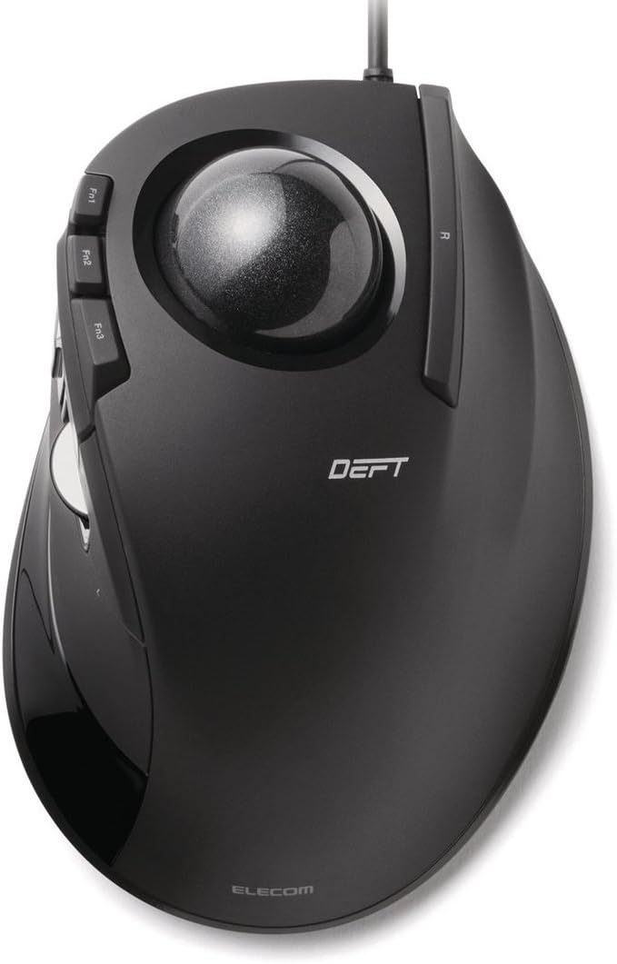 Detalle de エレコム M-DT2URBK 有線トラックボール 人差し指操作・8ボタン・チルトホイール