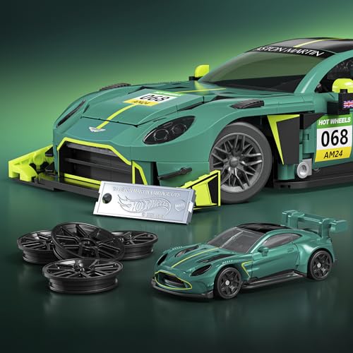 Thumbnail 4 de Mattel Brick Shop Hot Wheels Aston Martin Vantage GT3 a escala 1:16