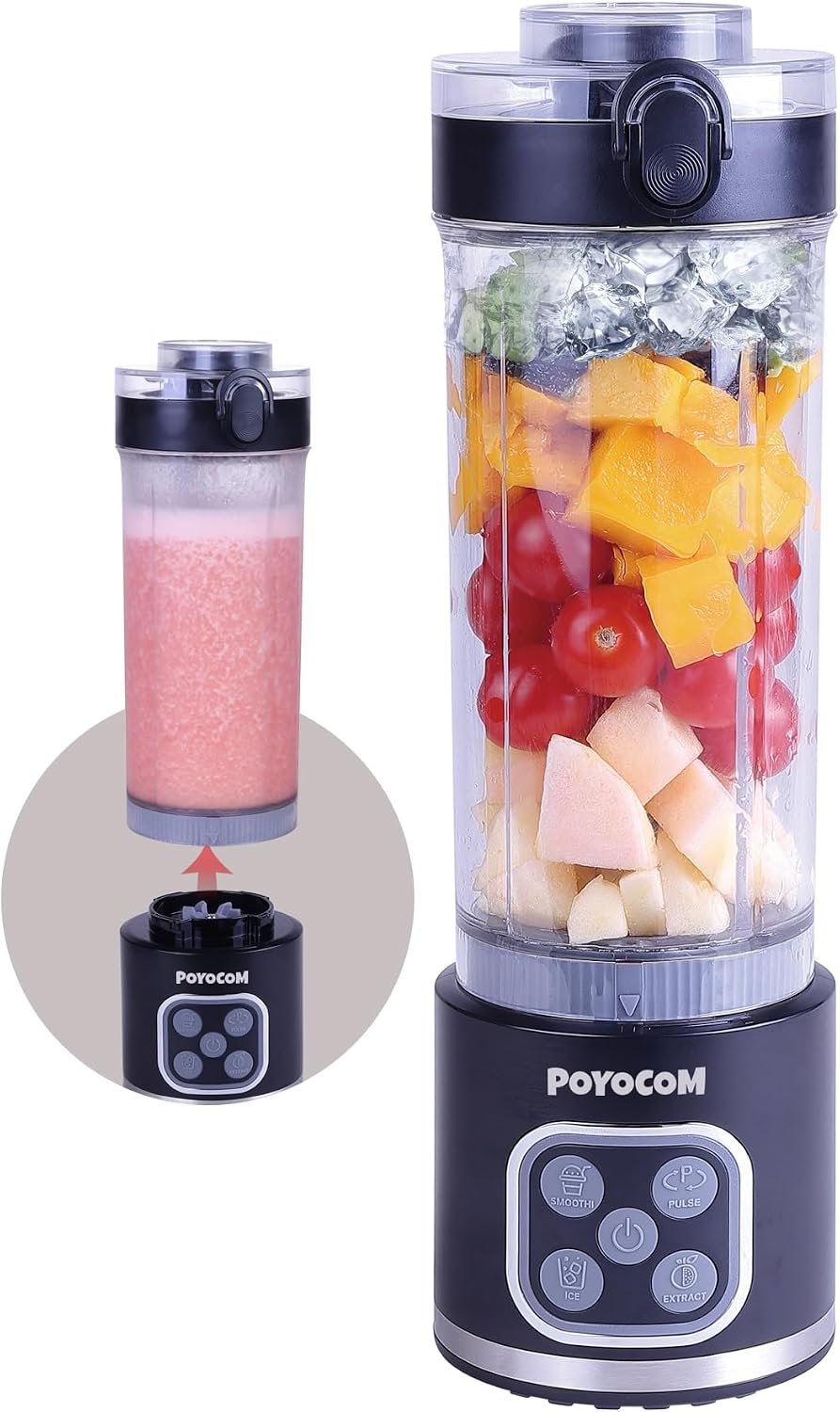 Detalle de POYOCOM Mini-Standmixer 700 W für Smoothies