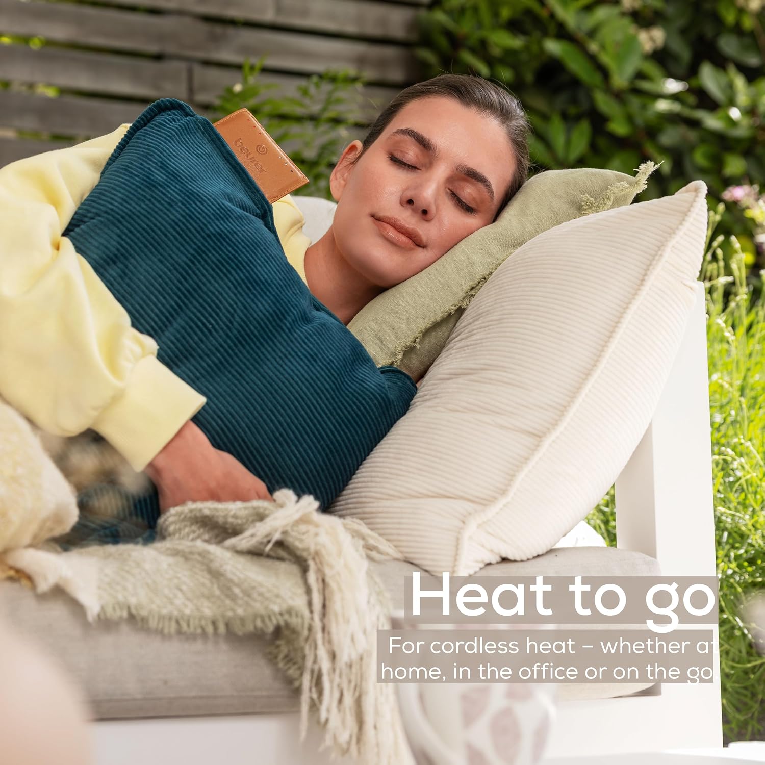 Detalle de Beurer Heaty Heat pad (Cordless) with battery, 3 temperature settings and auto switch-off