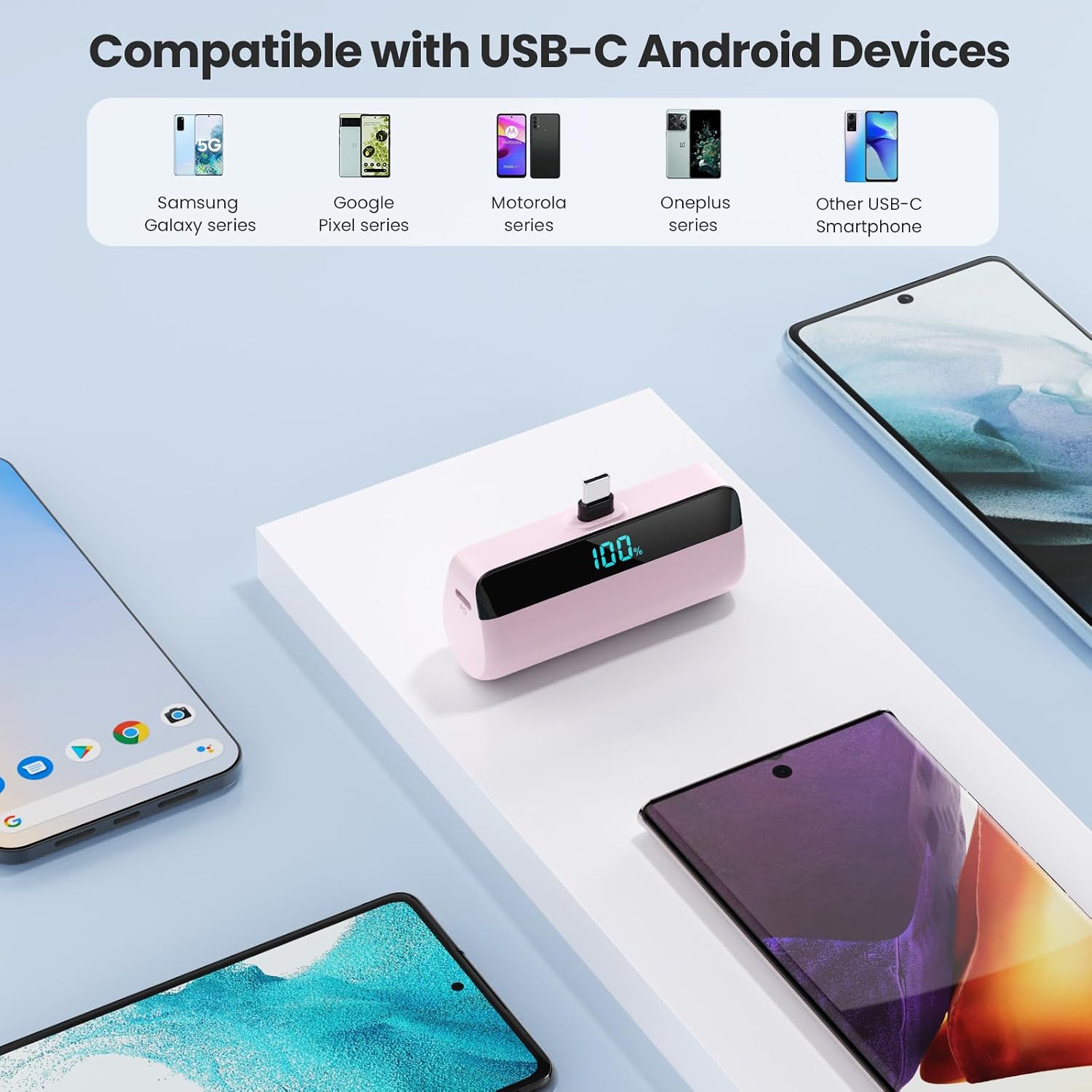 Detalle de Mini 5200mAh USB-C Power Bank for iPhone 15