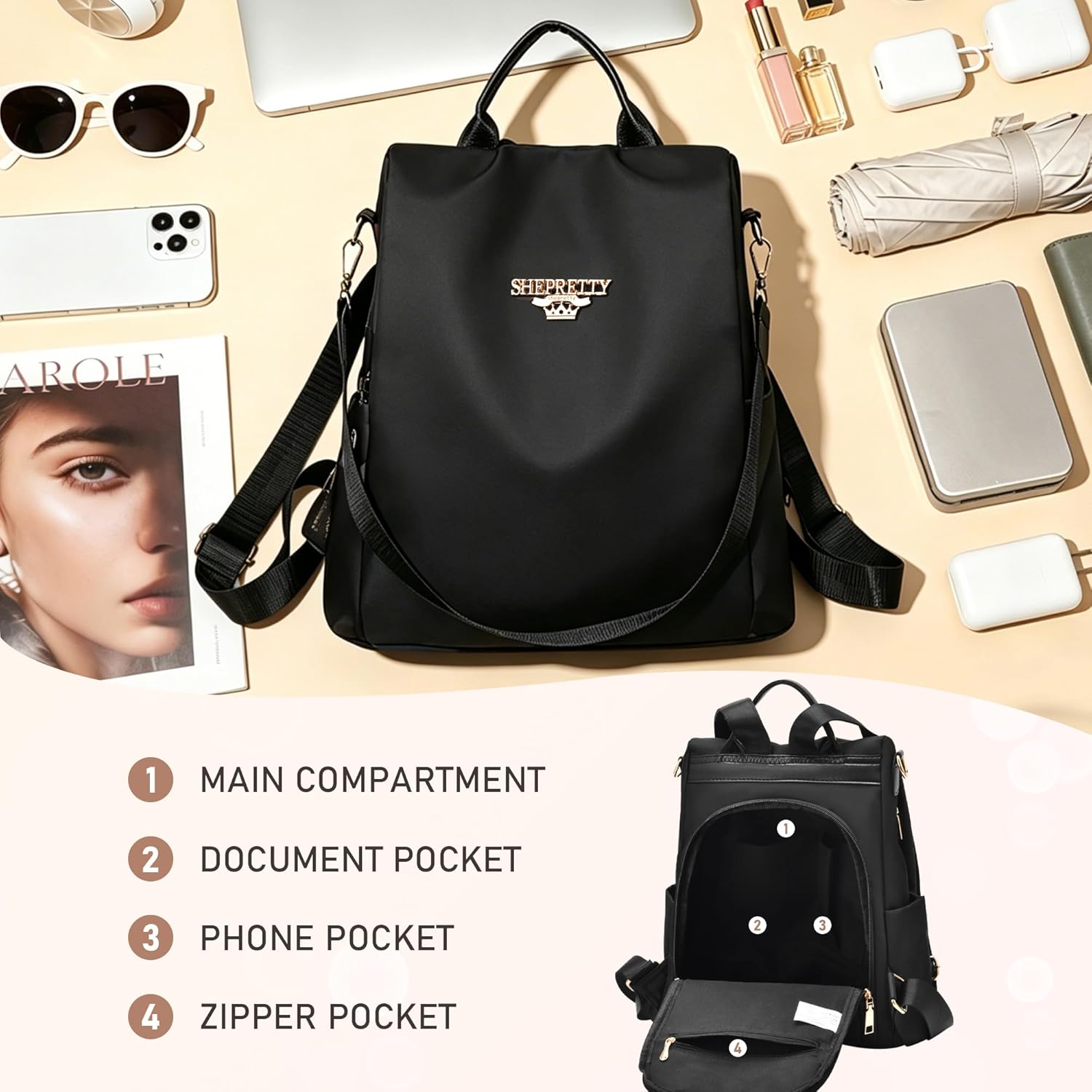 Thumbnail 3 de shepretty 8864-D Mochila antirrobo 8864-D