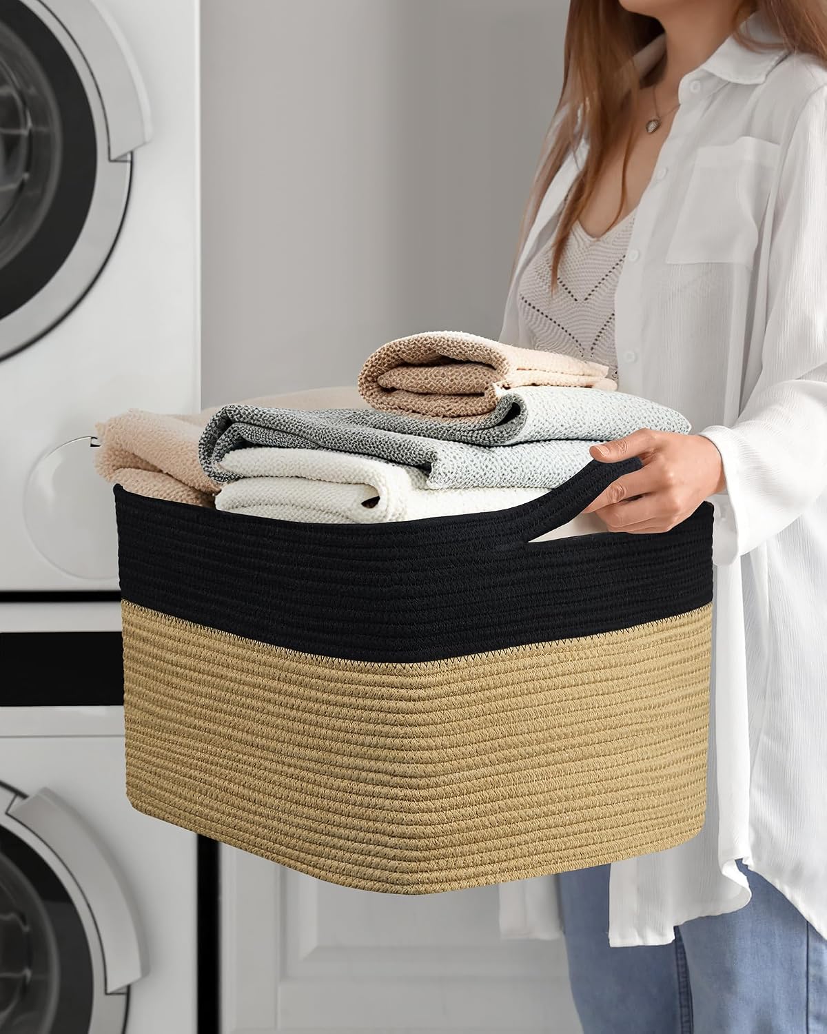 Detalle de MOLMO Large Woven Storage Basket 65L