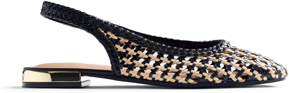 Detalle de GIOSEPPO Femme Wendell Chaussure Baby — Ballerines tressées en cuir, transformables en mules