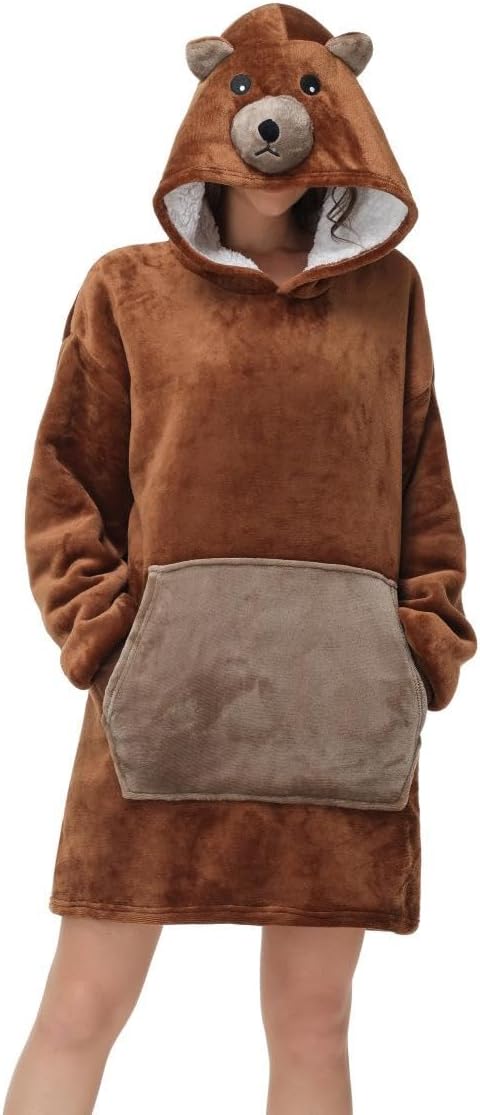 Detalle 2 de chuangminghangqi Kuscheldecke Hoodie Groß