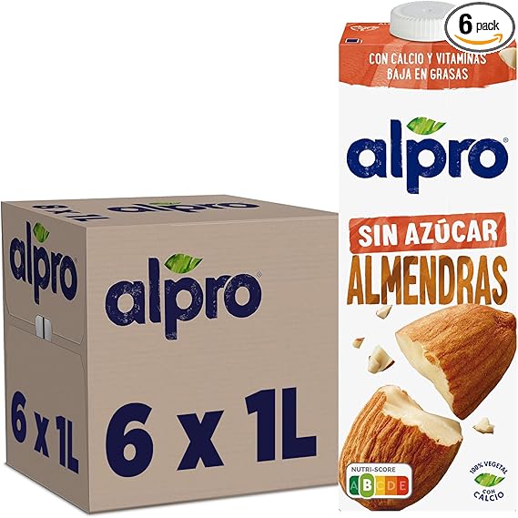 Alpro Bebida de Almendras sin Azúcar Pack 6L 🥛