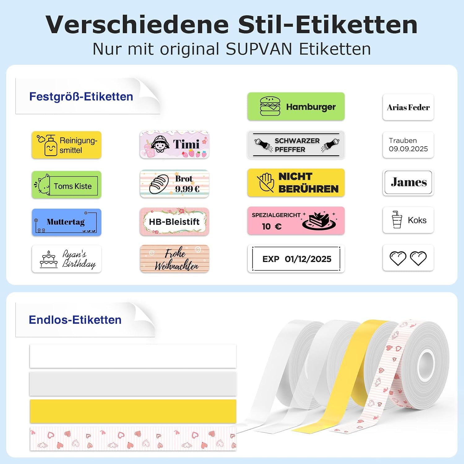 Thumbnail 5 de SUPVAN E10 Etikettendrucker für wasserdichte Etiketten 15 mm x 6 m