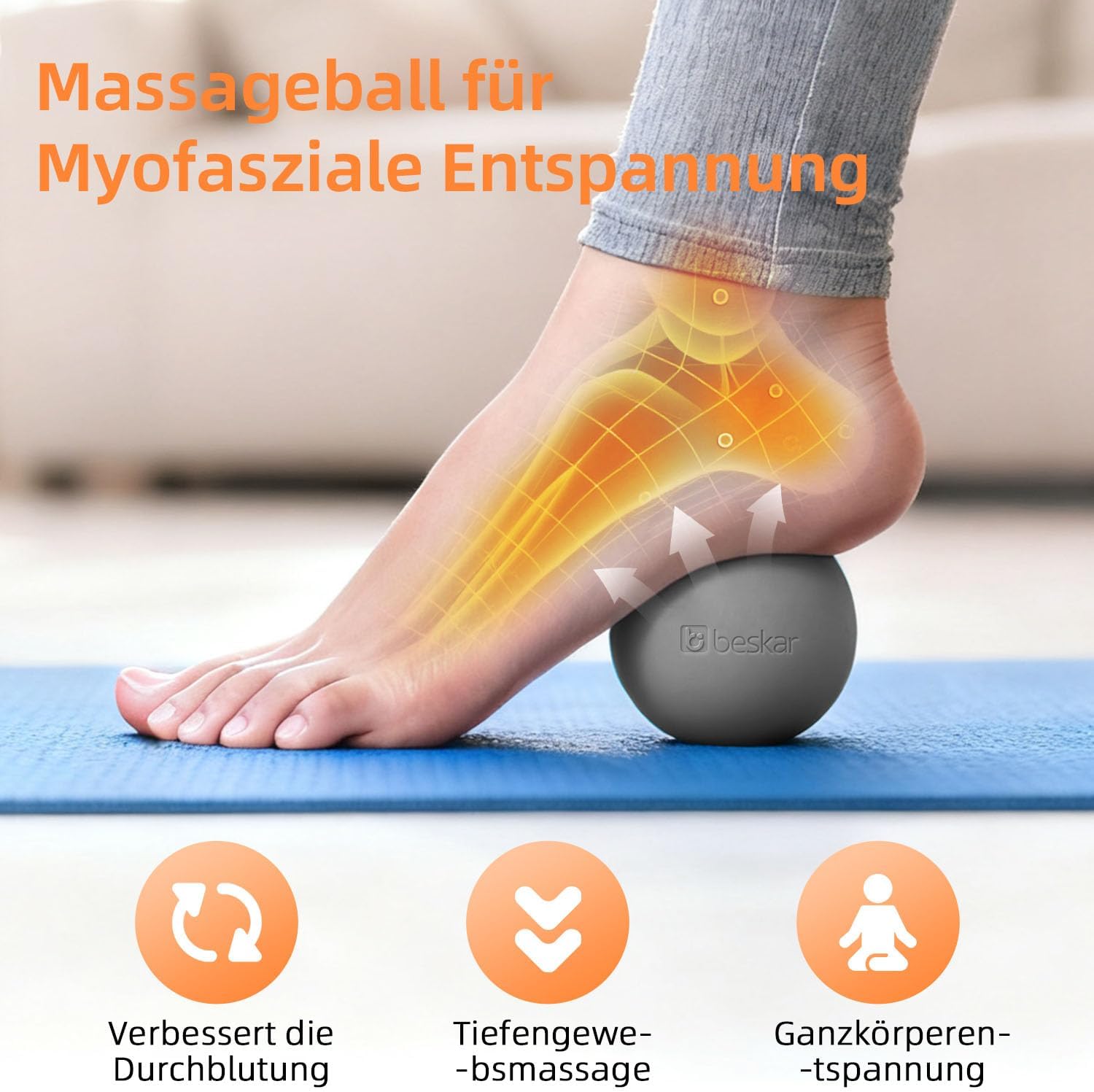 Detalle de Massage Lacrosse Bälle für Plantarfasziitis