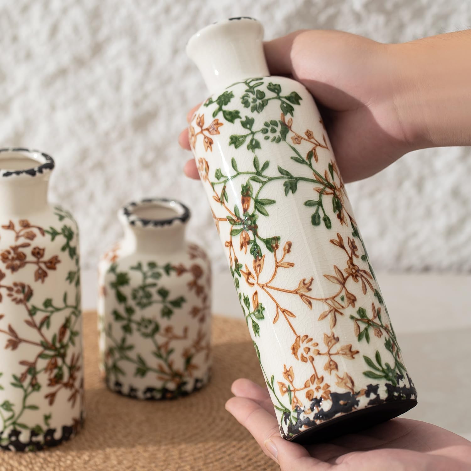 Detalle de Ceramic Flower Vase Set of 3