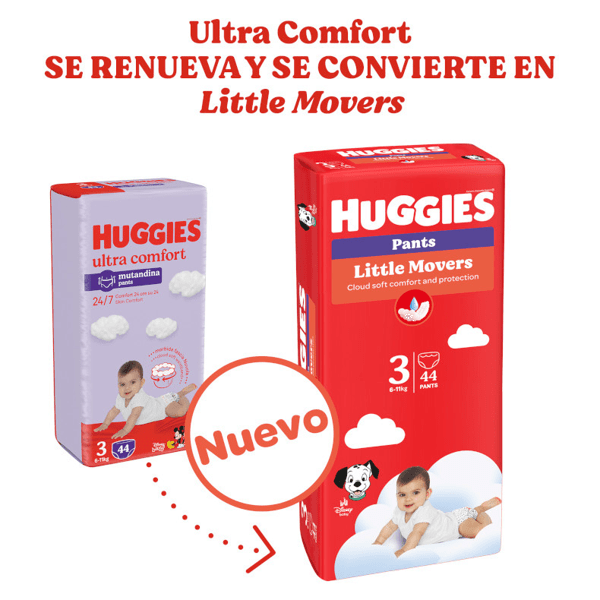 Detalle 2 de Huggies Little Movers Pañales Braguita Disney Talla 6 🦸