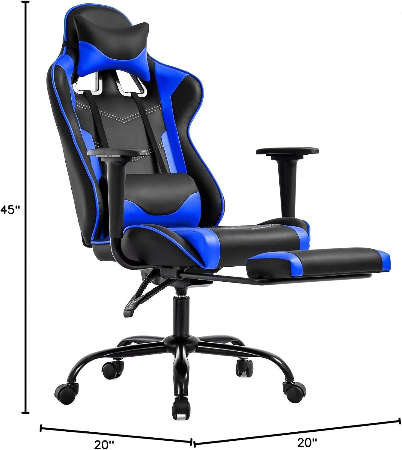 Detalle de BestOffice Ergonomic Gaming Chair, 250 lb Capacity