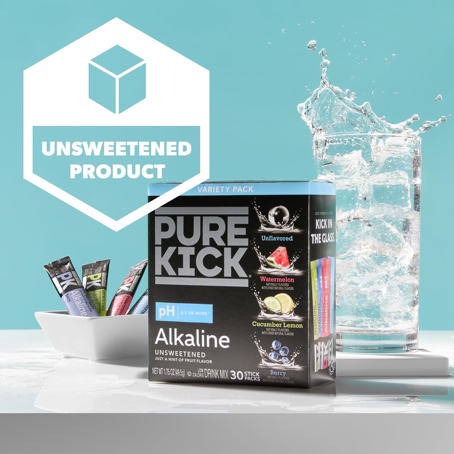 Detalle de Pure Kick Alkaline Drink Mix, 30 Packets