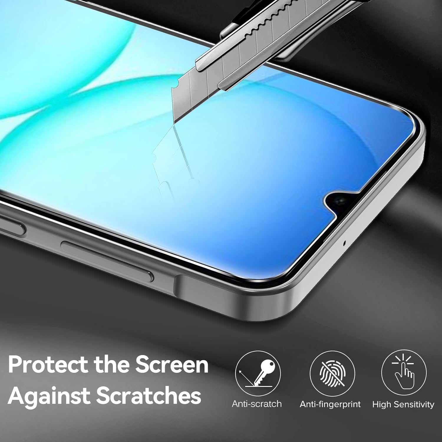 Thumbnail 1 de ivoler 3 in 1 Case for Samsung Galaxy A17 4G/5G with 2 Tempered Glass Pieces, Military Protection (Transparent) – Light Green