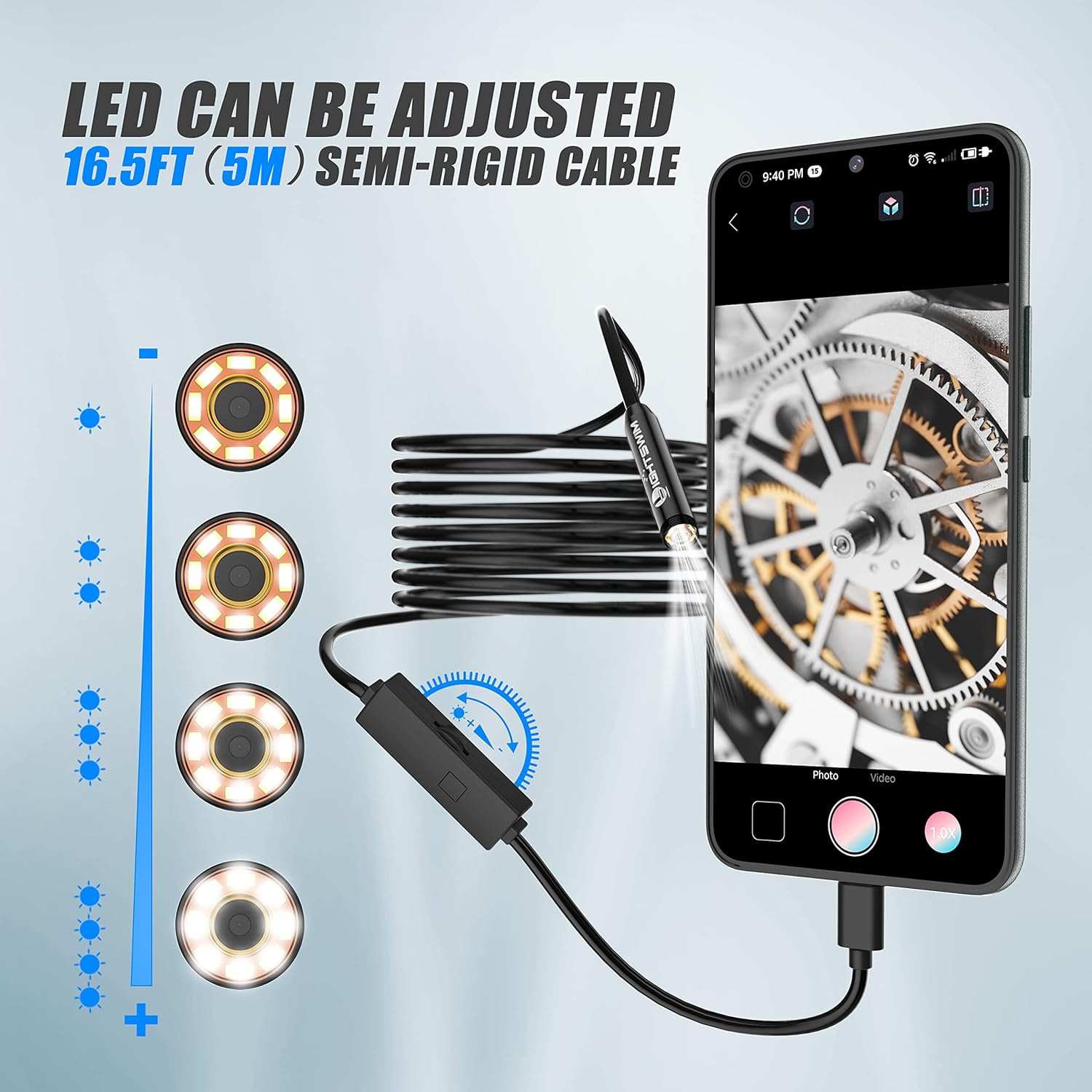 Thumbnail 5 de Lightswim Dual Lens endoscopio 5 m 1920P