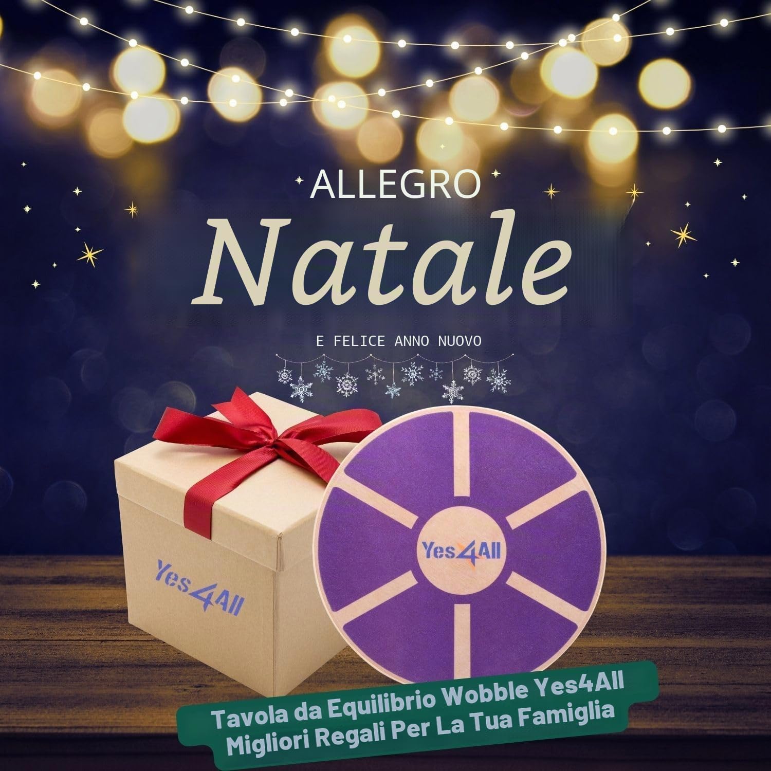 Detalle 2 de Yes4All Tavola d'equilibrio oscillante in Legno – Balance Board per stabilità, fitness e standing desk