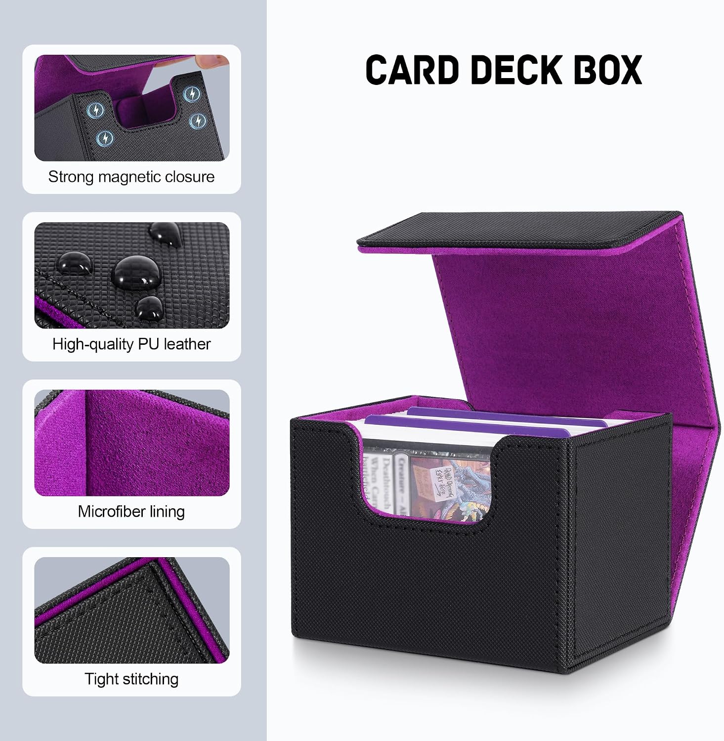 Thumbnail 3 de ZLCA Card Deck Box Holds 120+ Sleeved Cards