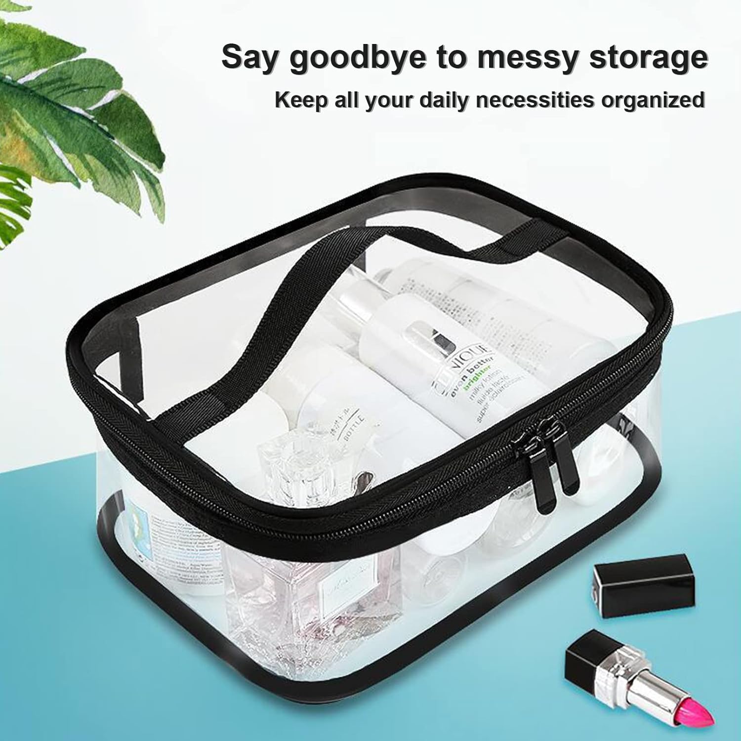 Thumbnail 1 de Kememo Clear Toiletry Bag 2PCS, transparent travel pouch