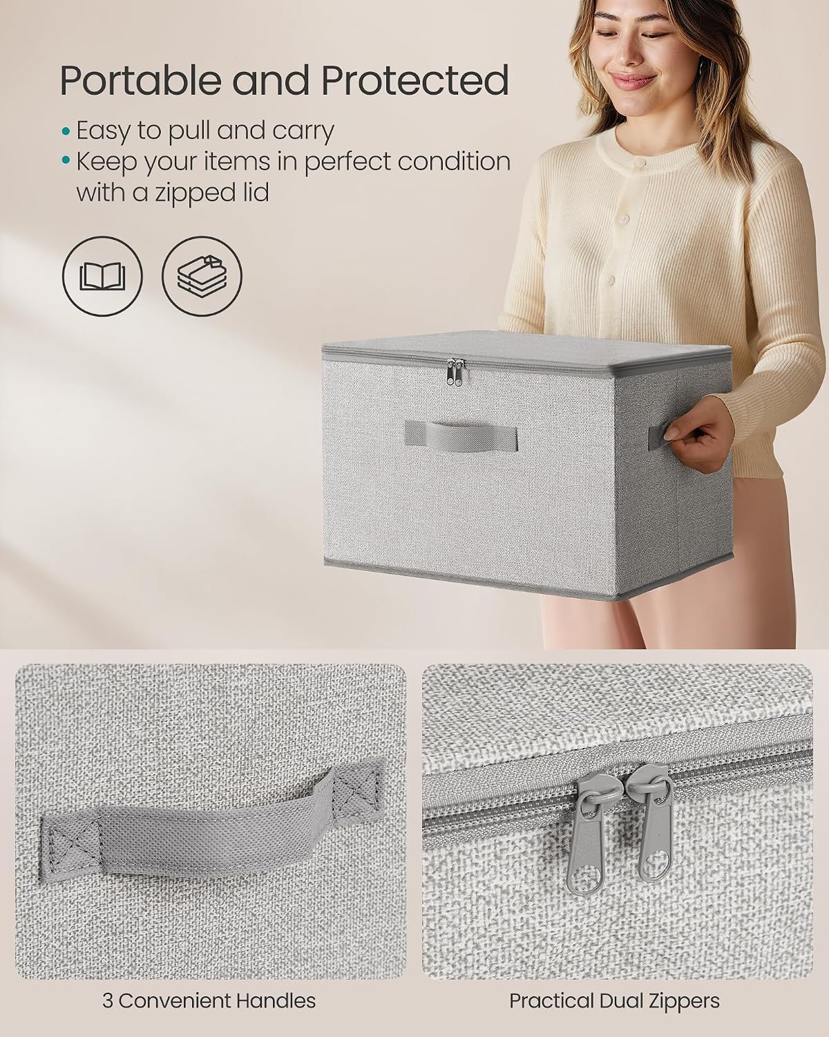 Thumbnail 2 de SONGMICS Foldable Storage Organiser Boxes