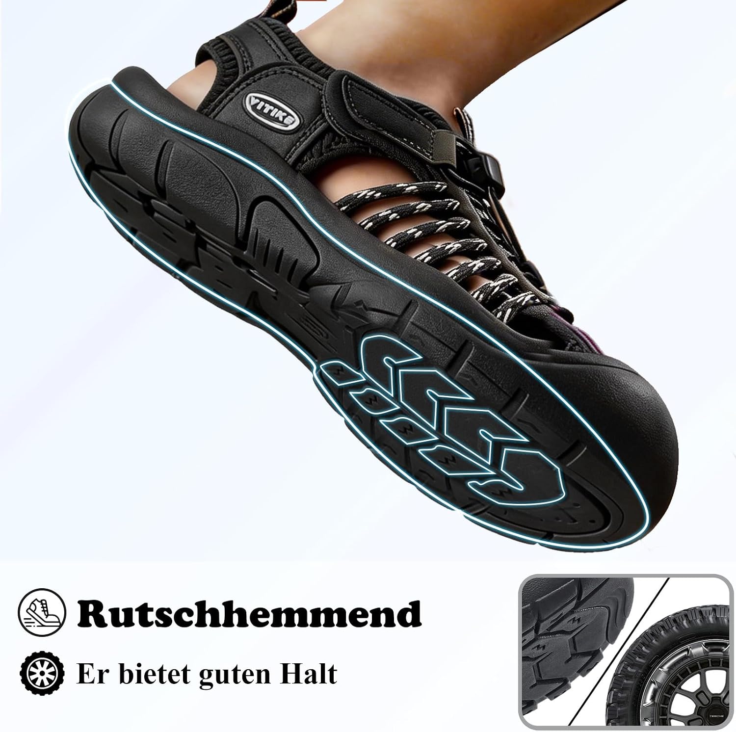 Thumbnail 6 de JMFCHI SPORTS Unisex Kinder Sandalen – Breite Zehenbox, atmungsaktiv, leicht und sicher