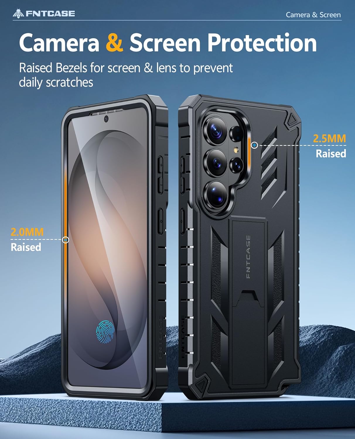 Thumbnail 6 de FNTCASE for Samsung Galaxy S26 Ultra Case with Built-in Screen Protector, Kickstand & Rugged TPU Protection