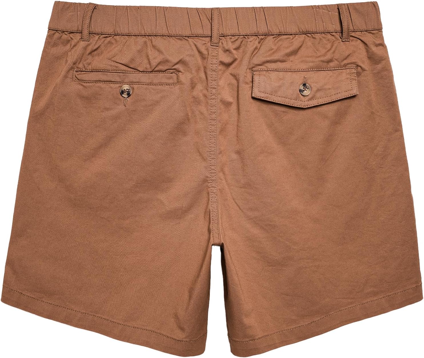 Detalle de maamgic Men's Classic-fit 5.5" Cotton Casual Shorts with Elastic Waistband and Multi-Pocket Design