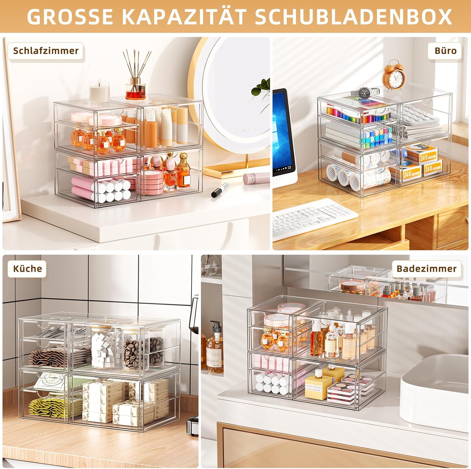 Detalle 2 de StowBin Schreibtisch-Organizer 6‑Schubladen