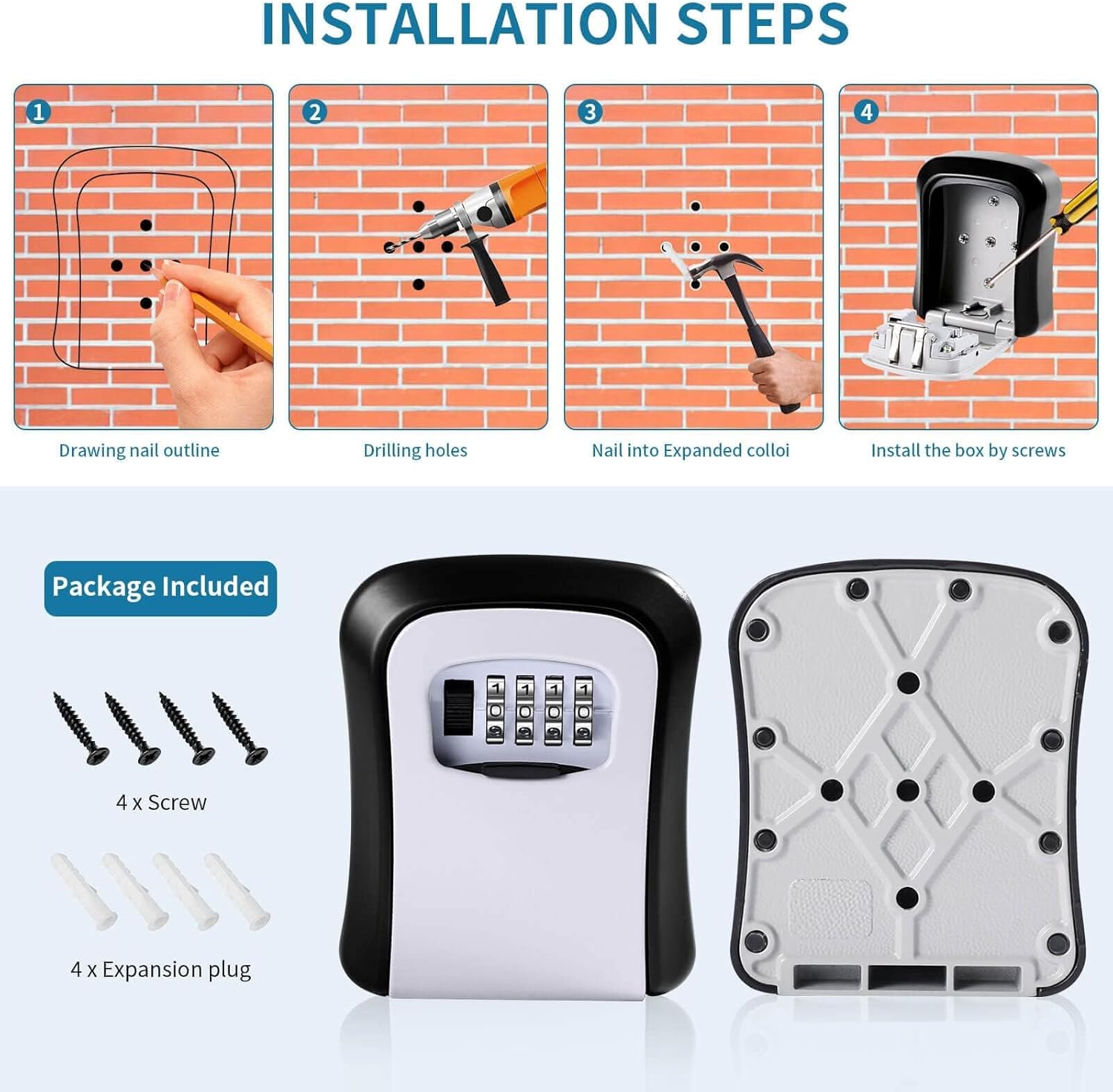 Thumbnail 2 de Mitoymia H001 Key Safe 4‑digit lock