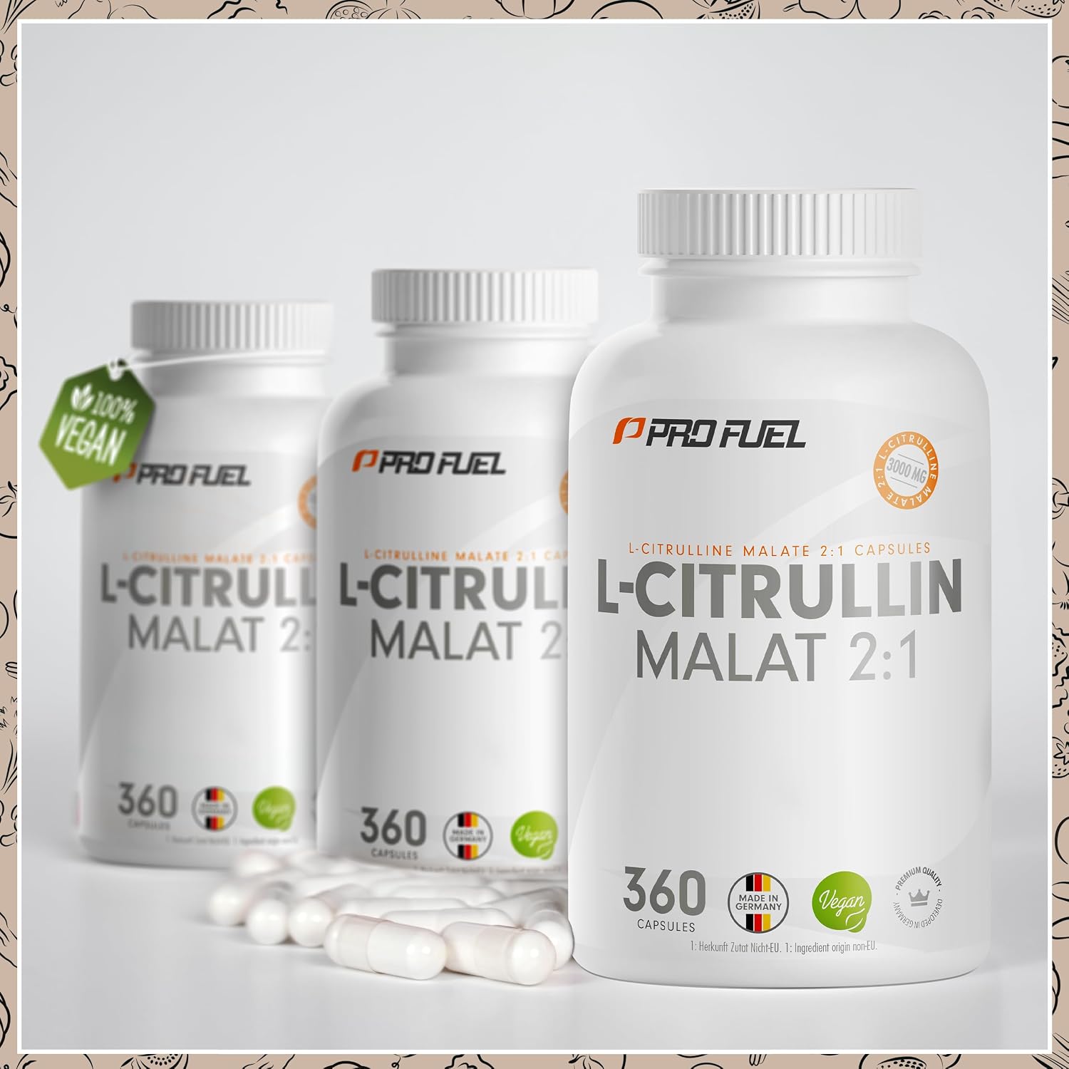 Detalle 2 de L-Citrullin-Malat Kapseln 360x – 3000 mg täglich, vegan & laborkontrolliert