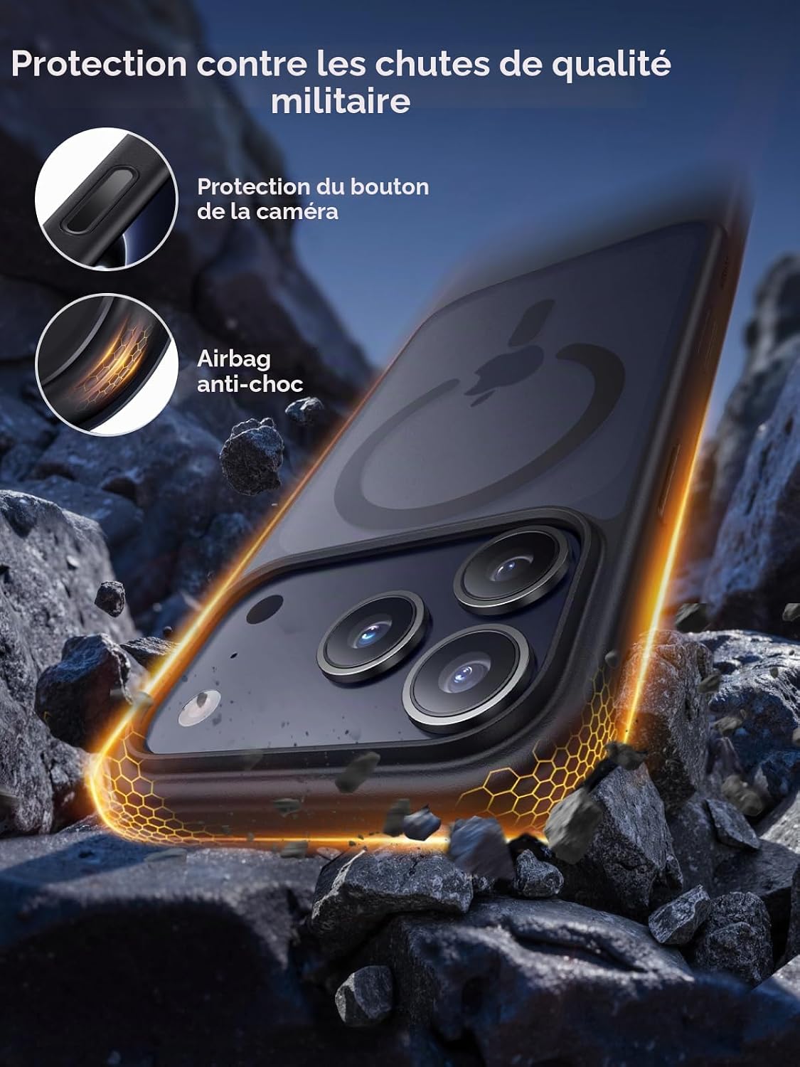 Detalle de UGREEN Coque Magnétique pour iPhone 17 Air — Protection Militaire, MagSafe et Anti-traces