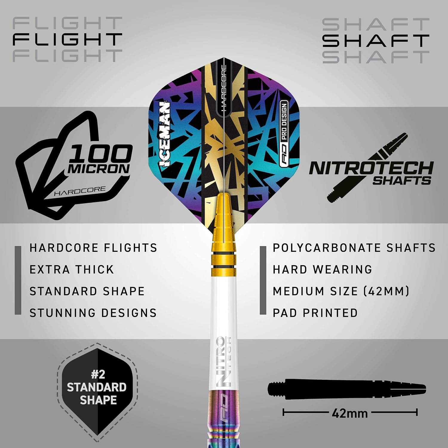 Thumbnail 2 de RED DRAGON Gerwyn Price Iceman Ionic 21g Darts Set – 90% Tungsten