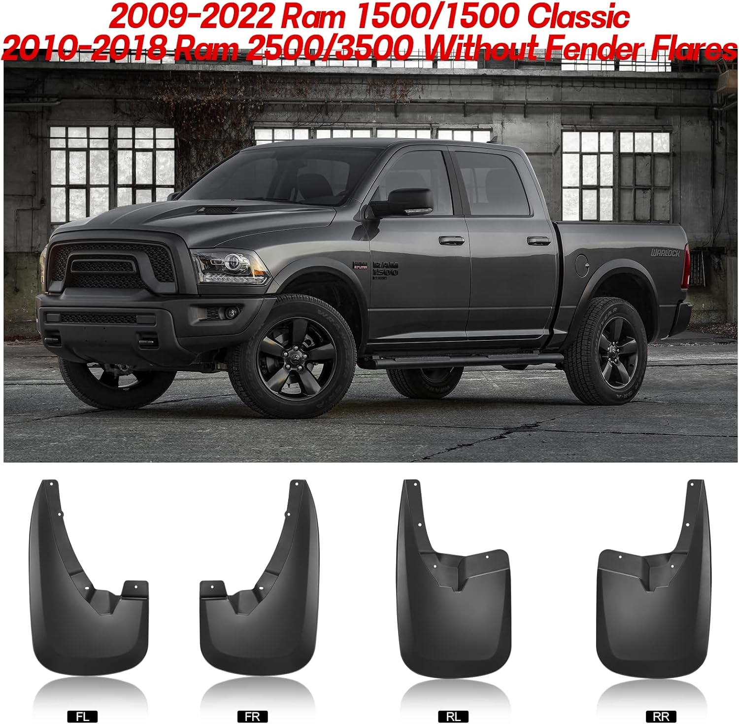 Detalle 2 de BDFHYK Mud Flaps 4-Piece Set