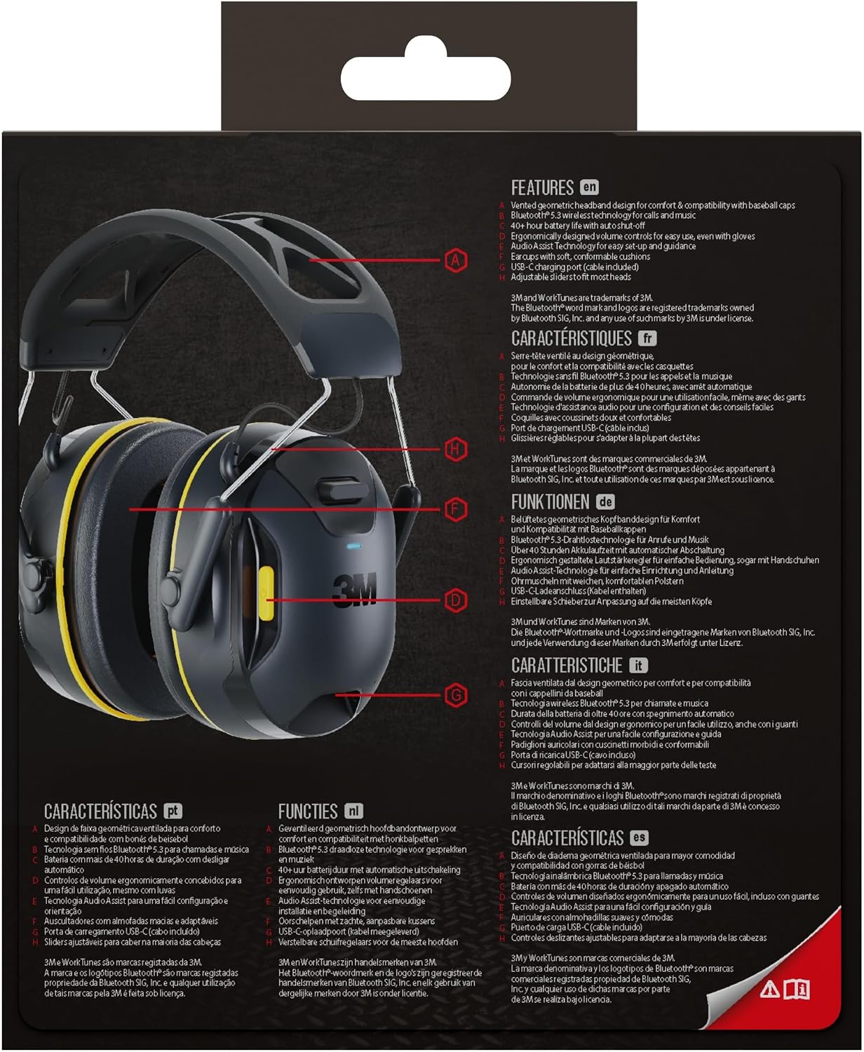 Detalle de 3M WorkTunes Connect Kapselgehörschutz mit Bluetooth und Mikrofon