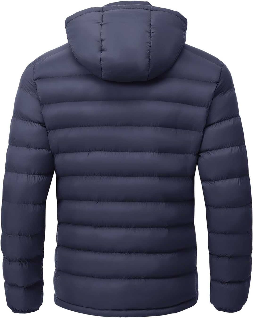 Detalle 2 de TBMPOY Men’s Lightweight Puffer Jacket with Detachable Hood, Water-Resistant Finish