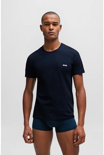 Thumbnail 7 de Camiseta BOSS T-Shirt RN 3P Classic para hombre (L) – manga corta, cuello redondo, logo discreto