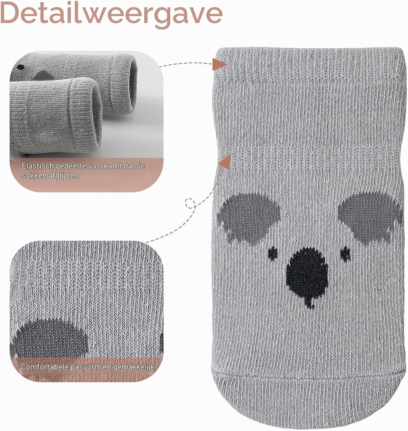 Thumbnail 6 de SockWaddles 2479 antislipsokken voor baby en kind met ABS-noppen en katoenmix