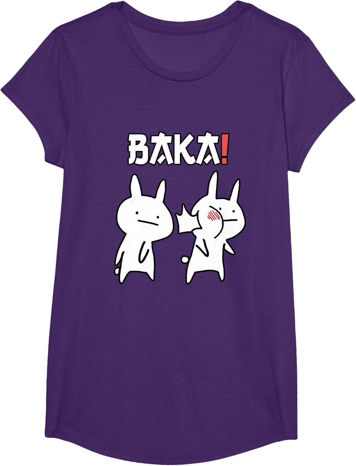 Detalle 2 de T-shirt anime kawaii Baka, schiaffi di coniglio
